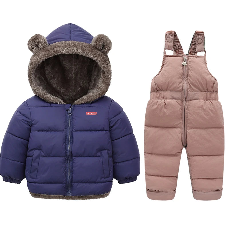 Winter Children Clothing Sets Lamb Fleece Coats + Down Pants Baby Thicken Warm 2Pcs Suit Kids Clothes Boys Girls Fashion Jackets ShopOnlyDeal