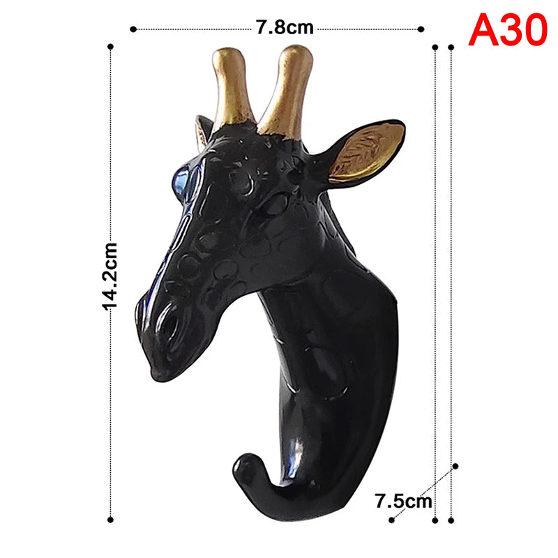 Multi Colour Deer Head Animal Decorative Hooks Wall Hanging Behind Door Wall Clothes Hat Key Holder Storage Rack Home Decor ShopOnlyDeal