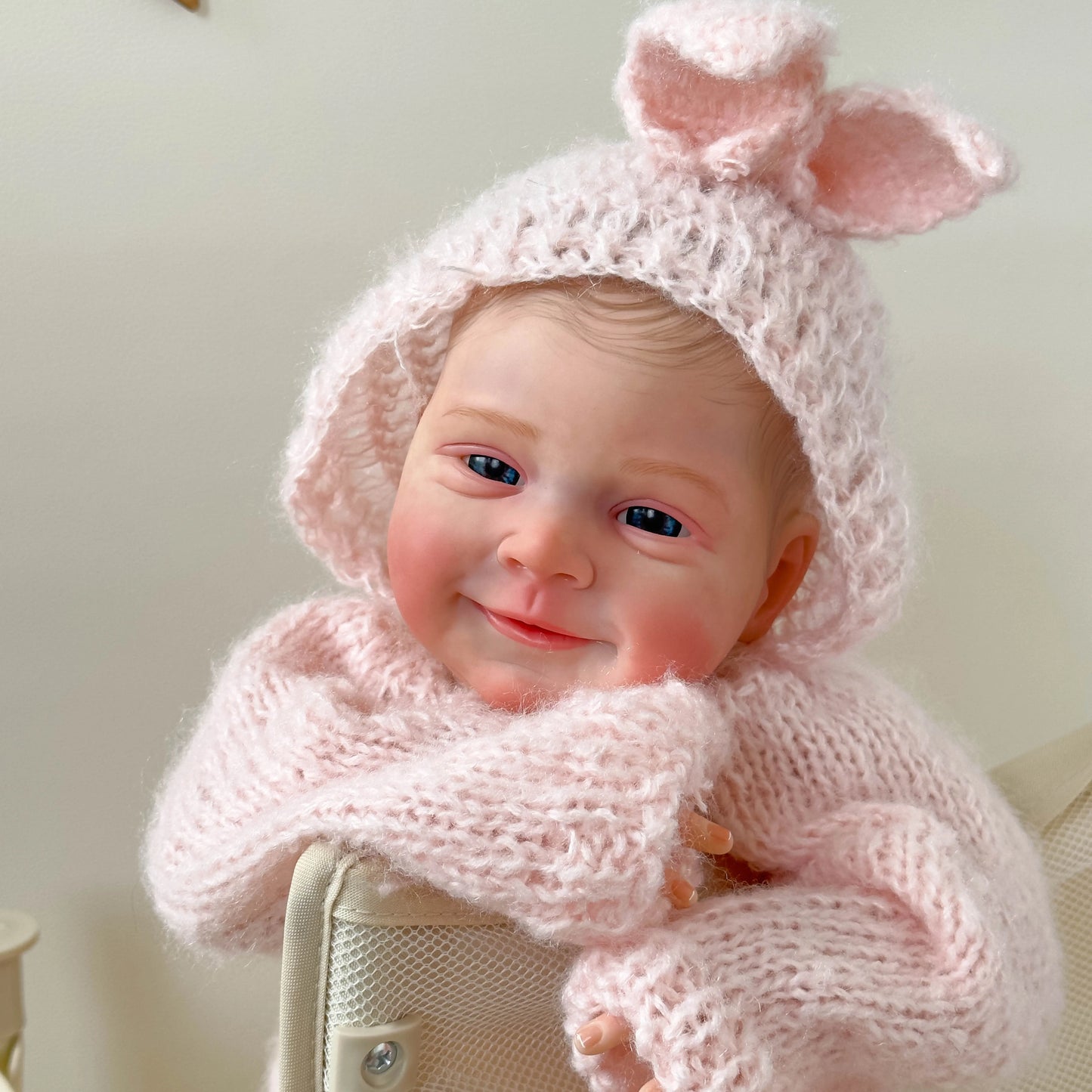 NPK 19inch Sebastia Reborn Baby Doll Already Painted Finished Awake Newborn Baby Size 3D Skin Visible Veins Collectible Art Doll ShopOnlyDeal