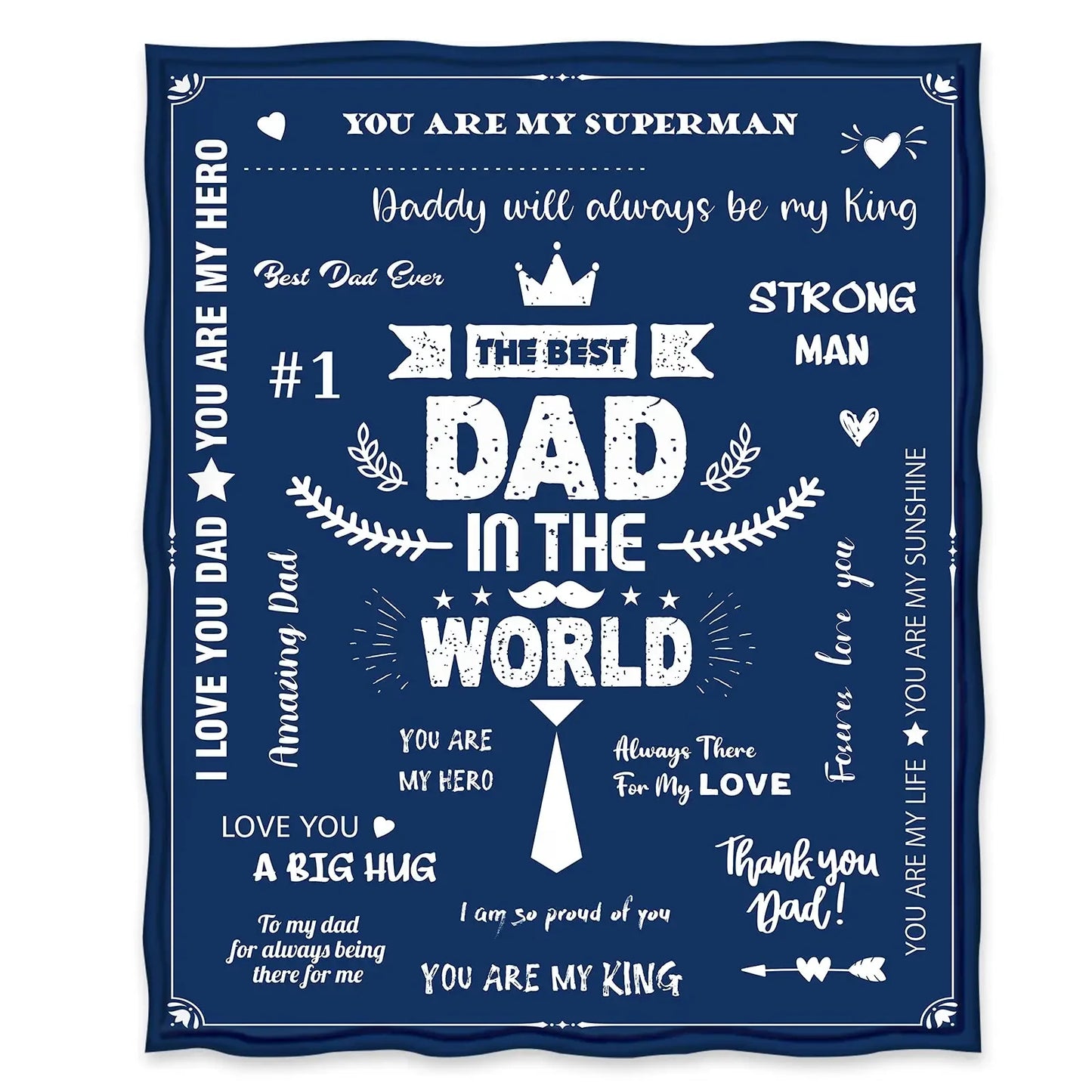 Dad Blanket | The Best Dad Throw Blanket | Soft and Warm Gift for Father, Daddy, Papa, Pappy, Grandpa | Perfect for Father’s Day, Birthday, Christmas ShopOnlyDeal