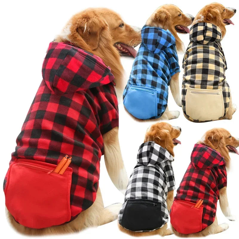 Dog Winter Coat  Pet Jacket Plaid Reversible  Vest Cold Weather Dog Clothes Pet Apparel for Small Medium Large Dogs ShopOnlyDeal