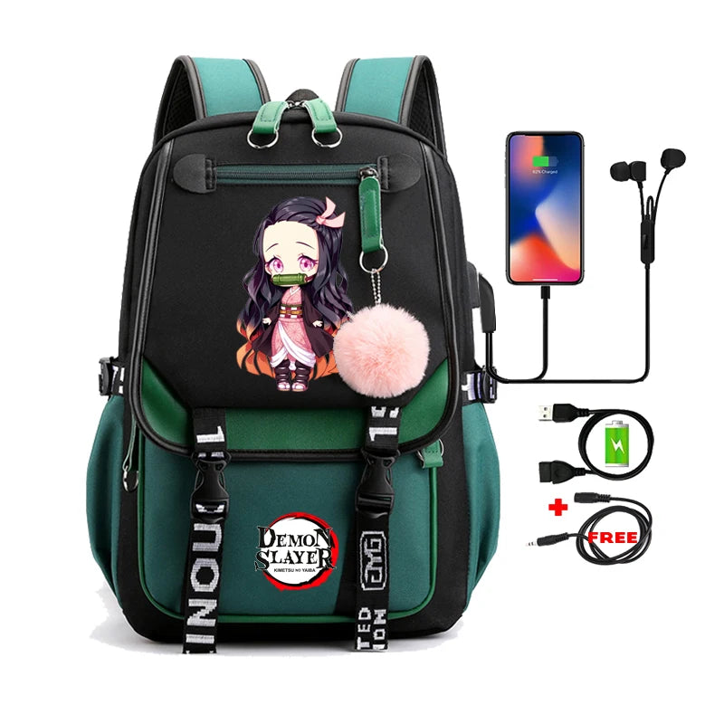 Anime Adults Large Capacity Backpack Bags Demon Slayer Nezuko Kawaii Cartoon School Bag forManga To Travel Daily Girls Bookbags ShopOnlyDeal