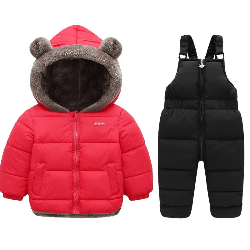 Winter Children Clothing Sets Lamb Fleece Coats + Down Pants Baby Thicken Warm 2Pcs Suit Kids Clothes Boys Girls Fashion Jackets ShopOnlyDeal