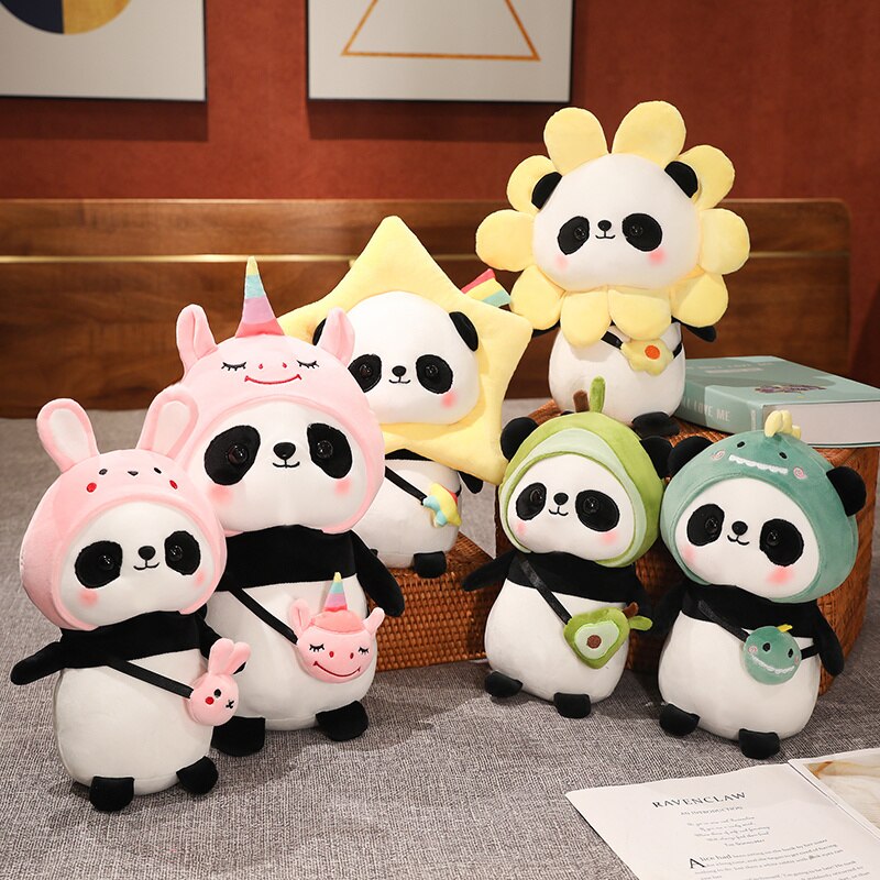 Kawaii Panda Plush Toy Stuffed Soft 30cm Dressed Panda Cosplay Unicorn Bunny Avocado Sun Flower Creative  Doll Kids Girls Gift ShopOnlyDeal