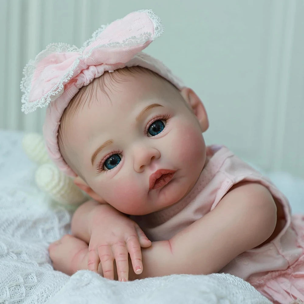 Baby Reborn Doll Like Real Girl 48cm Soft Body Painted with Hair Silicone Newborn Babies Realistic Doll Bebe Reborn Toy Gifts ShopOnlyDeal