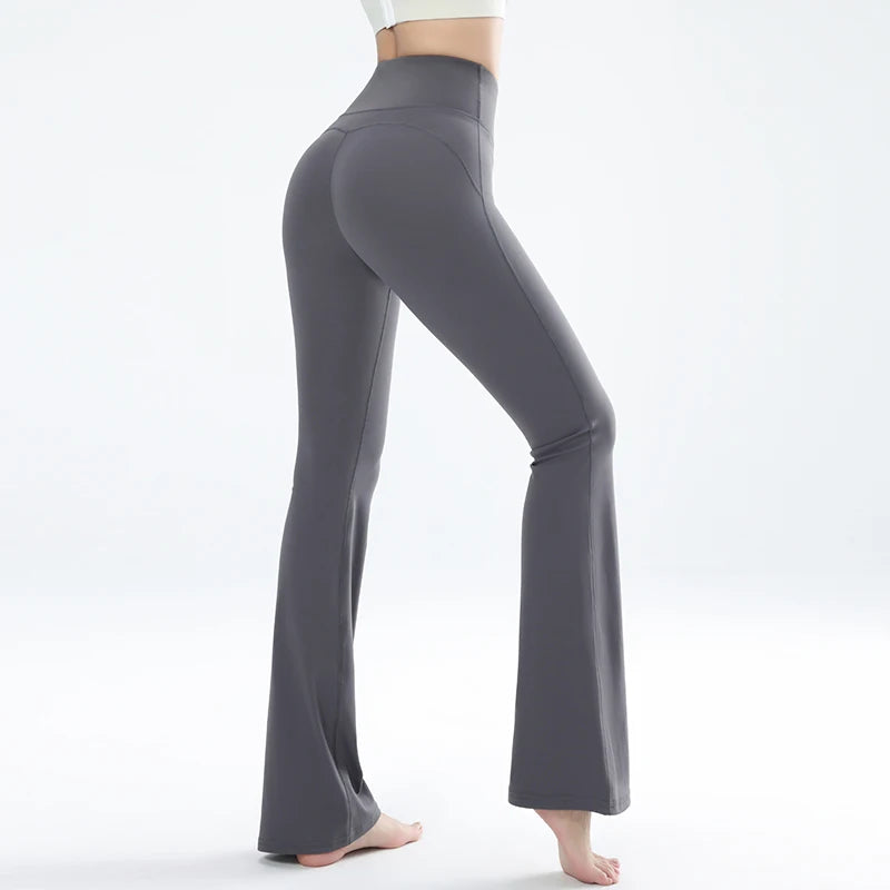 Women's leggings slim yoga pants women's high waisted wide leg pants sports bell bottoms breathable quick dry bottom ShopOnlyDeal