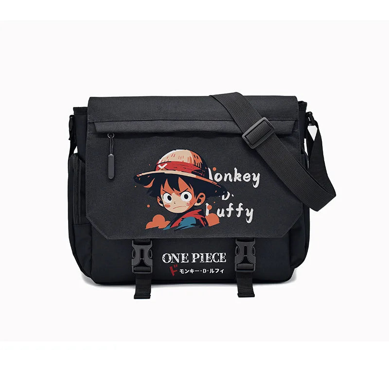 Anime One Piece One-Shoulder Backpack Luffy Giant Naruto Totoro Students Make Up A Missed Lesson Crossbody Bag Kids Schoolbag ShopOnlyDeal