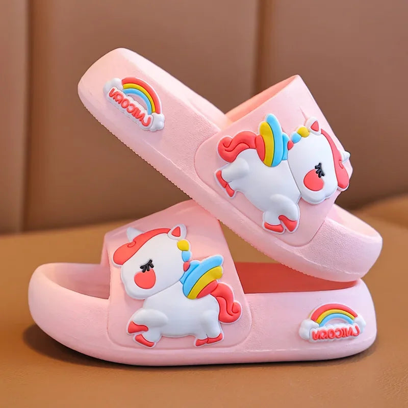 Cartoon Kid Slippers 2024 | Summer Anti-Slip Boy Home Slippers | Girl Animal Sandals | Cost-Effective Cute Flip Flops ShopOnlyDeal