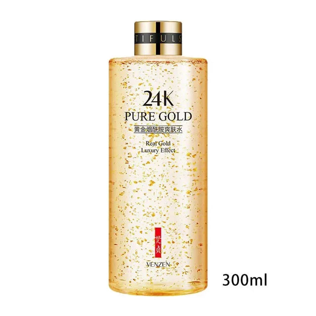 300ml Face 24K Gold Nicotinamide Toner | Moisturize, Oil Control, Shrink Pores, Anti-Aging, Whiten, Brighten | Tone Skin Care Water ShopOnlyDeal