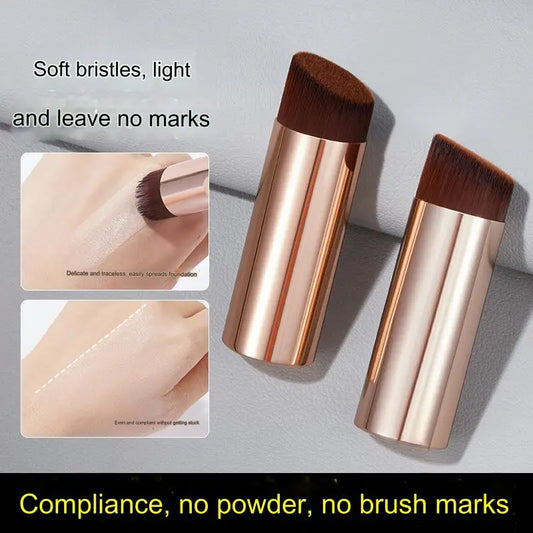 Portable Mini Flat Foundation Brush,Metal Handled Makeup Tool for Women's Liquid Foundation Application 1pc ShopOnlyDeal