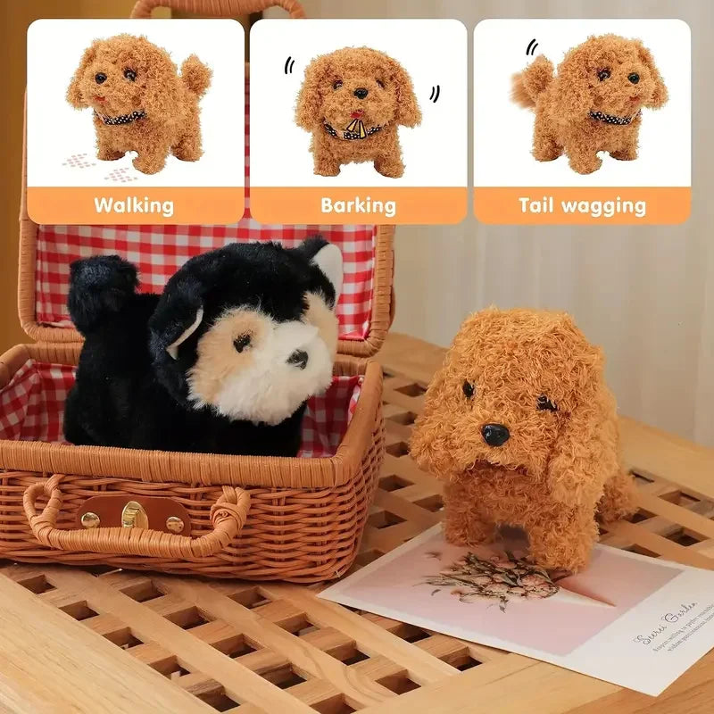 Baby Toy Dog That Walks Barks Tail Wagging Plush Interactive Electronic Pets Puppy Montessori Toys for Girls Boys Christmas Gift ShopOnlyDeal