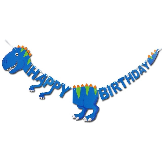 Dinosaur Happy Birthday Garland Banner Roar Dino Party Balloons Jungle Animal Safari 1st Kids Birthday Party Decoration Supplies ShopOnlyDeal