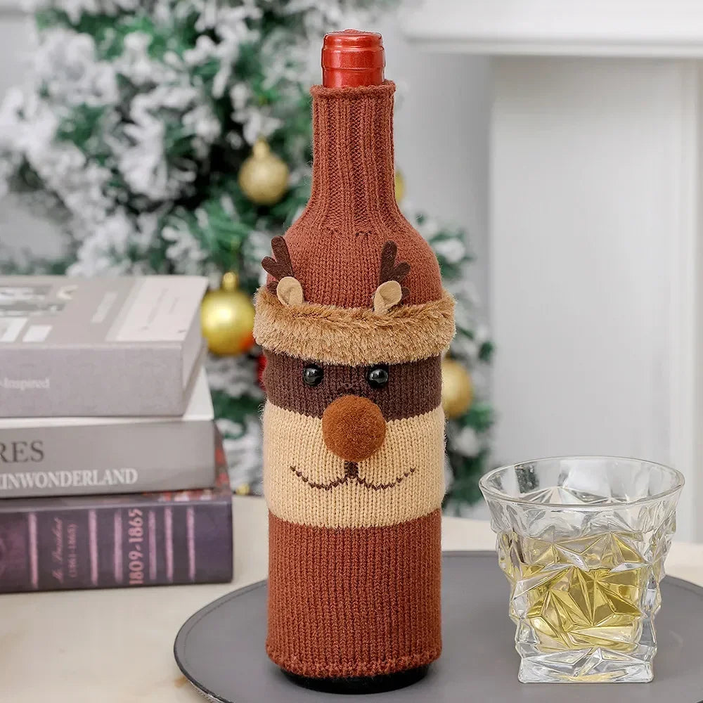 Christmas Decorations for Home Santa Claus Wine Bottle Cover Snowman Stocking Gift Holders Xmas Decor New Year ShopOnlyDeal