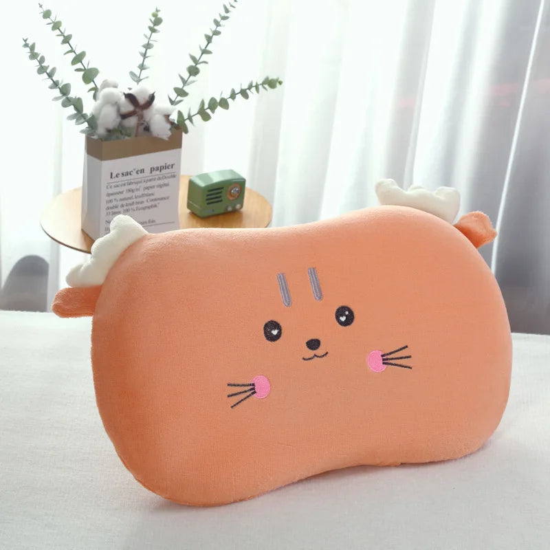 2024 New Cute Spa Sleeping Bouncy Memory Foam Skin-Friendly Velvet Embroidery Flower Cat Belly Pillow Memory Pillow ShopOnlyDeal