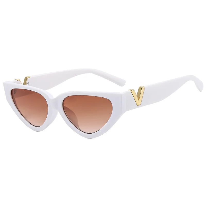 Luxury Vintage Cat Eyt Sunglasses Women 2023 Fashion V Brand Designer Cateye Sun Glasses Female Eyewear UV400 Gafas De Sol Mujer ShopOnlyDeal