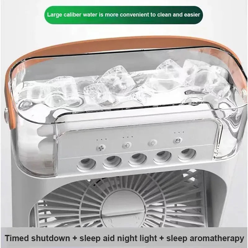 Portable 3 In 1 Fan Air Conditioner | Household Small Air Cooler | LED Night Lights Humidifier | Air Adjustment Home Fans ShopOnlyDeal