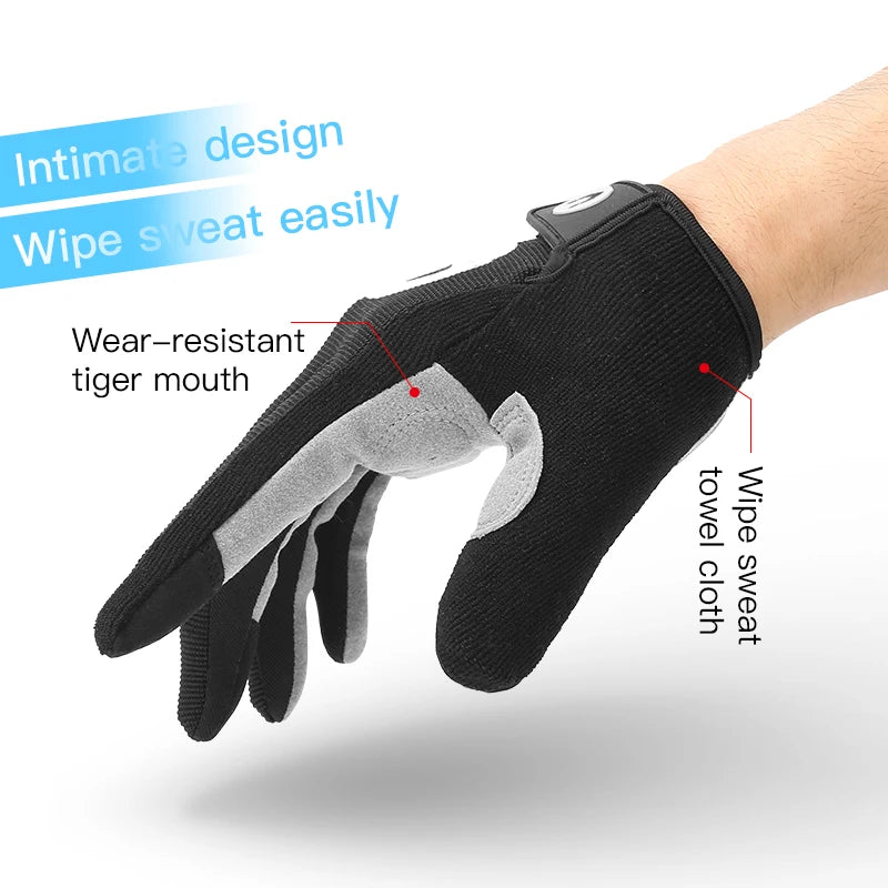 Cycling Anti-slip Full Finger Gloves MTB Bike Gloves Pad Men Breathable Anti-shock Sports Gloves MTB Bike Bicycle Warm Glove Man ShopOnlyDeal