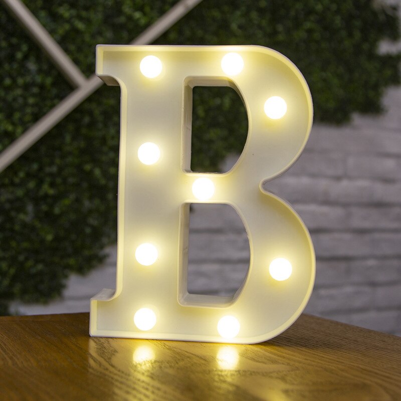 Decorative Letters Alphabet Letter LED Lights Luminous Number Lamp Decoration Battery Night Light Party Baby Bedroom Decoration ShopOnlyDeal