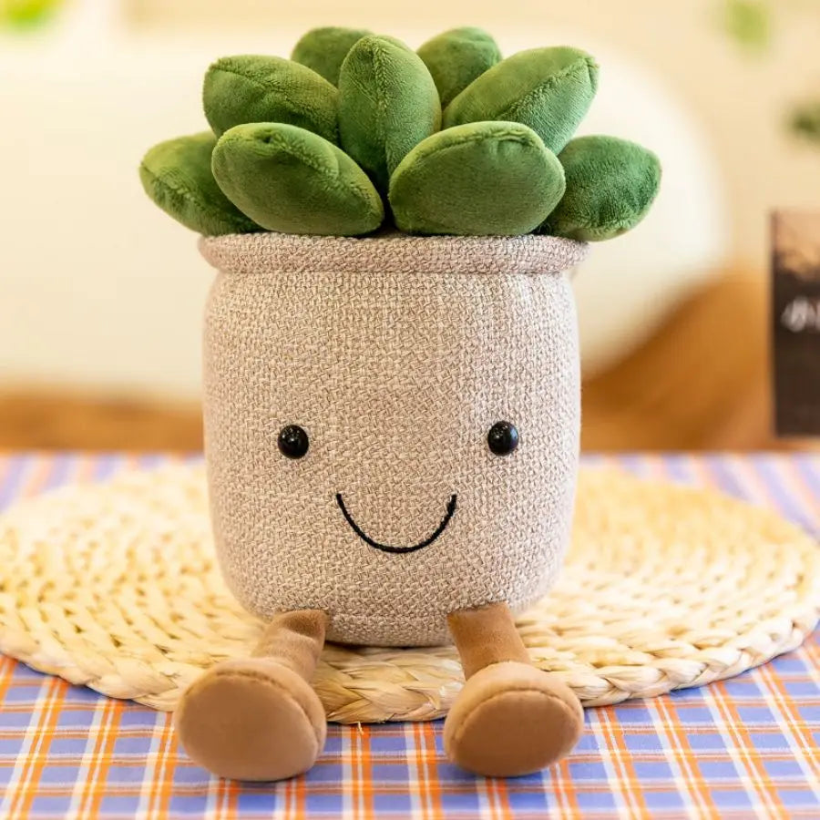 Lifelike Tulip Succulent Plants Plush Stuffed Toys Soft Home Decor Doll Creative Potted Flowers Pillow for Kids Birthday Gift ShopOnlyDeal