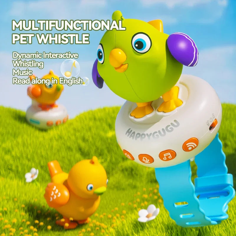 New Voice Interactive Bird Toy | Children's Educational Repeater | Wearable Watch Music Little Yellow Duck | Fun Whistle Toy Gift ShopOnlyDeal