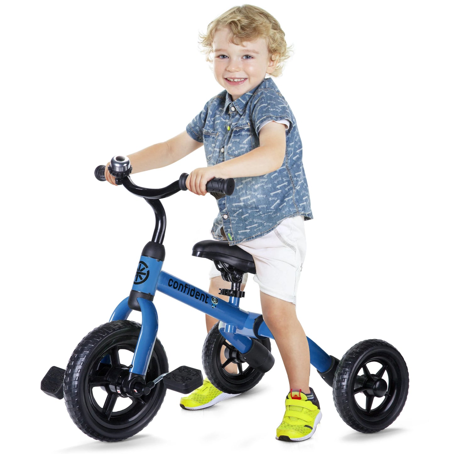 Toddlers Tricycle for 2/3/4/5 Years Old Boy&Girl with Detachable Pedal And Training Wheel Baby Balance Riding Bike Birthday Gift ShopOnlyDeal