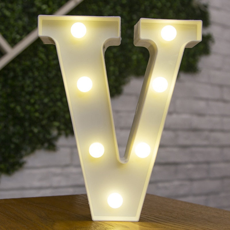 Decorative Letters Alphabet Letter LED Lights Luminous Number Lamp Decoration Battery Night Light Party Baby Bedroom Decoration ShopOnlyDeal