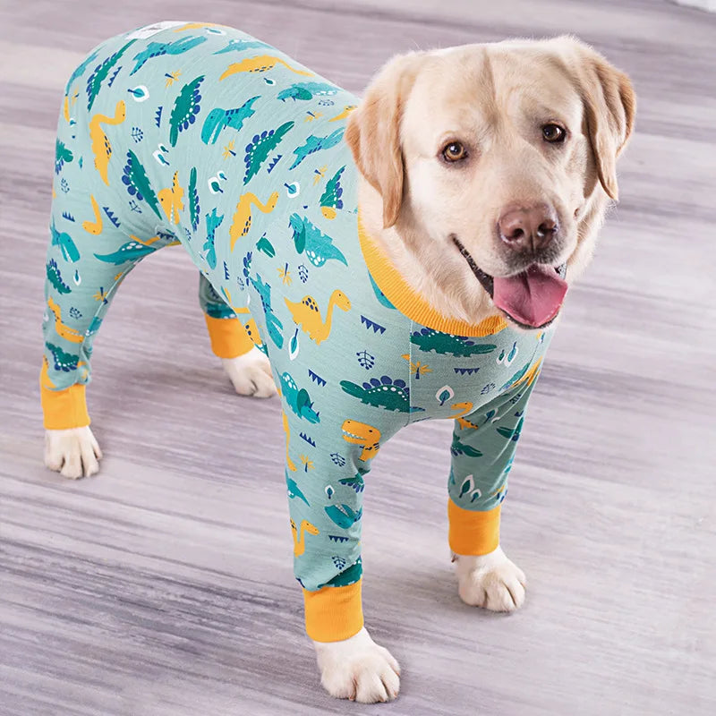 Dog Pajamas for Medium Large Dogs Soft Cozy Dog Clothes Jumpsuit Full Covered Belly Pet Recovery Suit for Girl Boy Dogs Cuttable ShopOnlyDeal