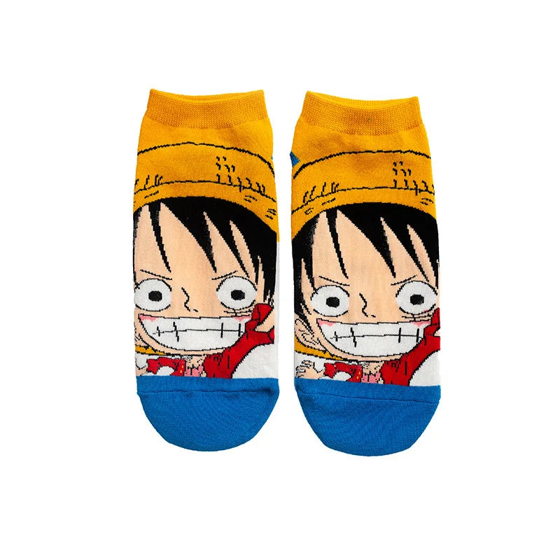 Anime One Piece Luffy Chopper Short Socks | Happy Women Students Cotton Socks | Cartoon Colorful Thin Socks | Creative Ladies Spring ShopOnlyDeal