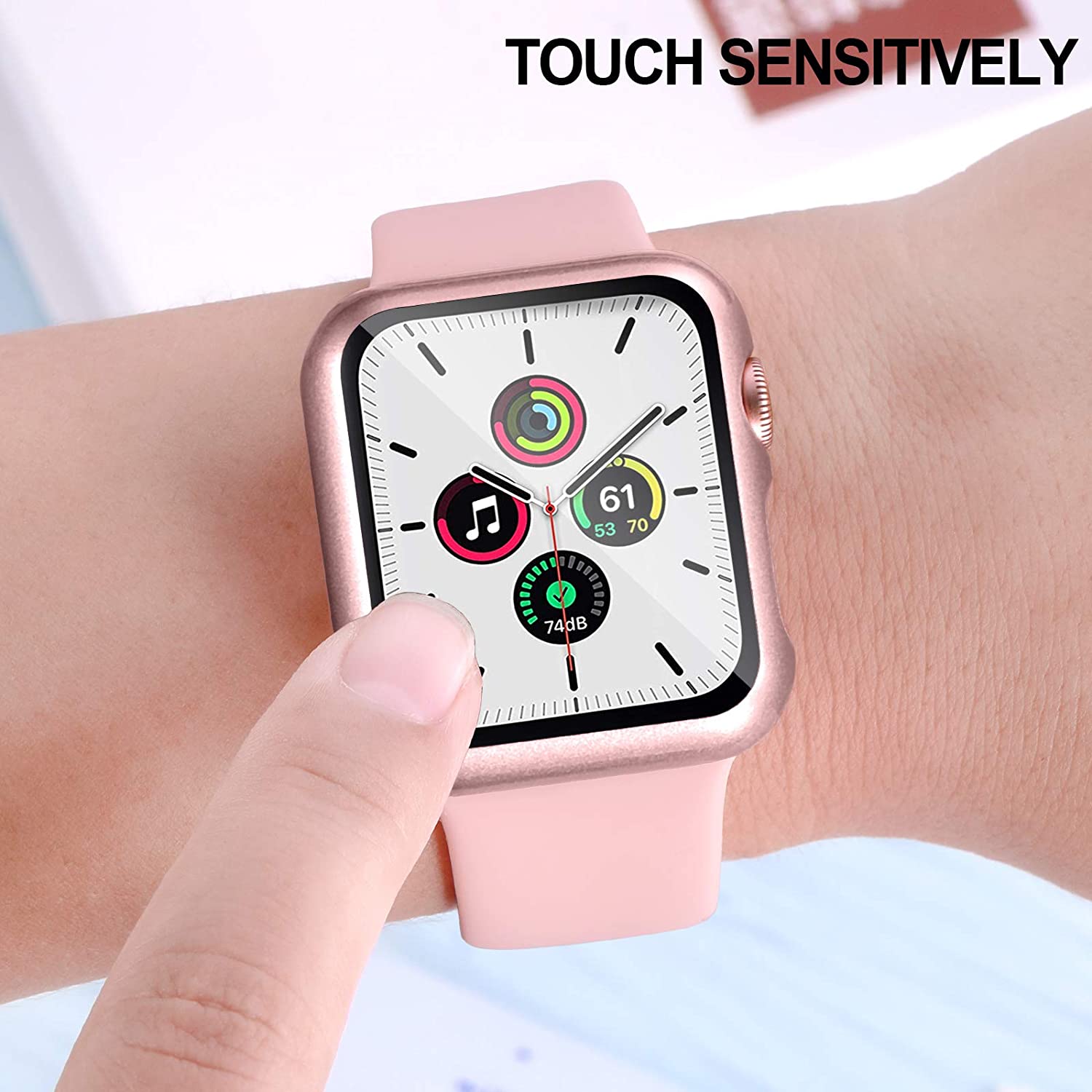 Glass+Case+Strap for Apple Watch 7 6 5 Band 41mm 45mm 44mm 40mm 38mm 42mm Screen Protectors for Apple IWatch Series 7 6 SE 5 3 4 ShopOnlyDeal