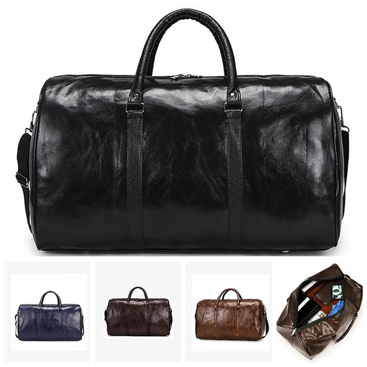 Leather Travel Bag Large Duffle Independent Big Fitness Bags Handbag Bag Luggage Shoulder Bag Black Men Fashion Zipper Pu ShopOnlyDeal