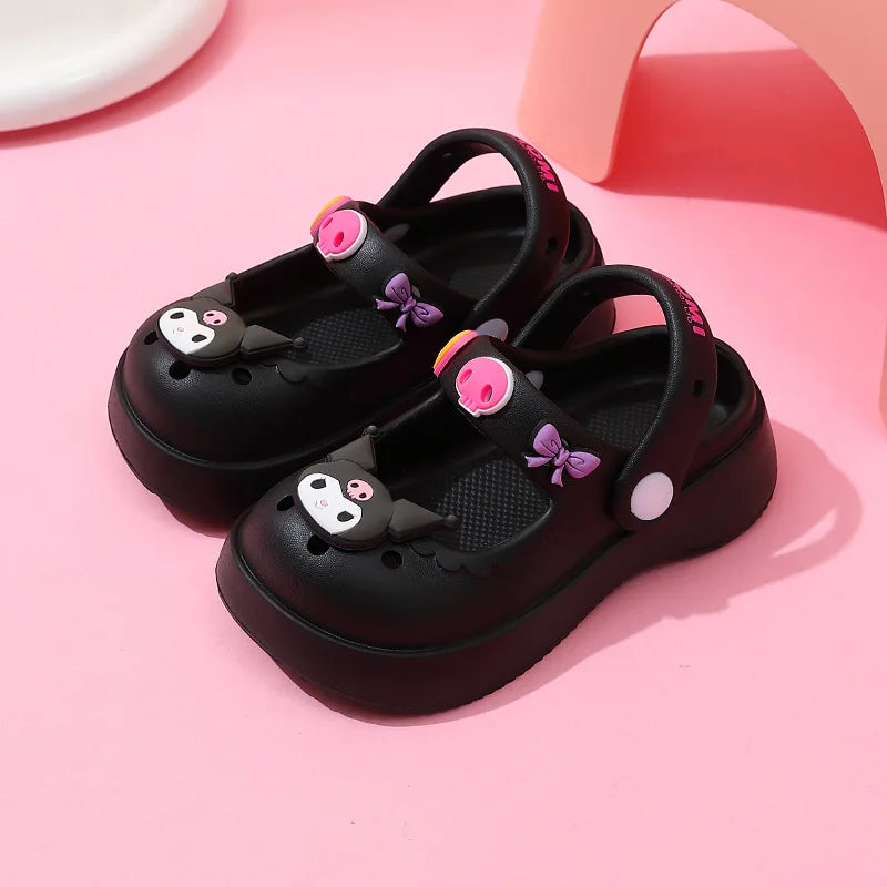 Sanrio Cinnamonll children's non-slip and wear-resistant dual-use home indoor and outdoor cartoon Kuromi sandals gift wholesale ShopOnlyDeal