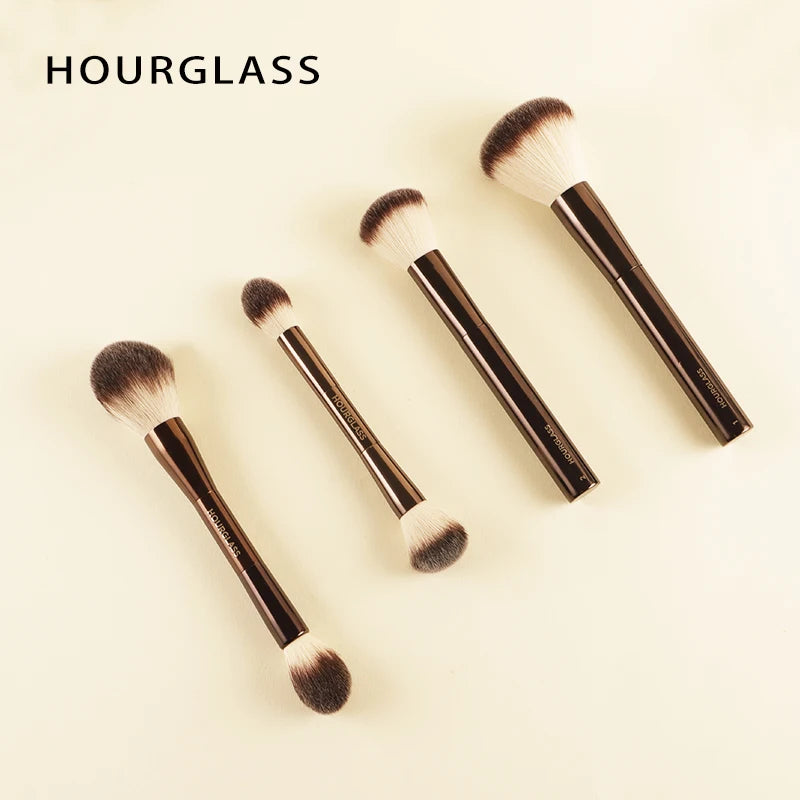 Hourglass Makeup Brush Collection | Professional Brushes for Eyeshadow, Foundation, Concealer, Powder, Bronzer, Blusher, & Eyeliner | Retractable Designs ShopOnlyDeal