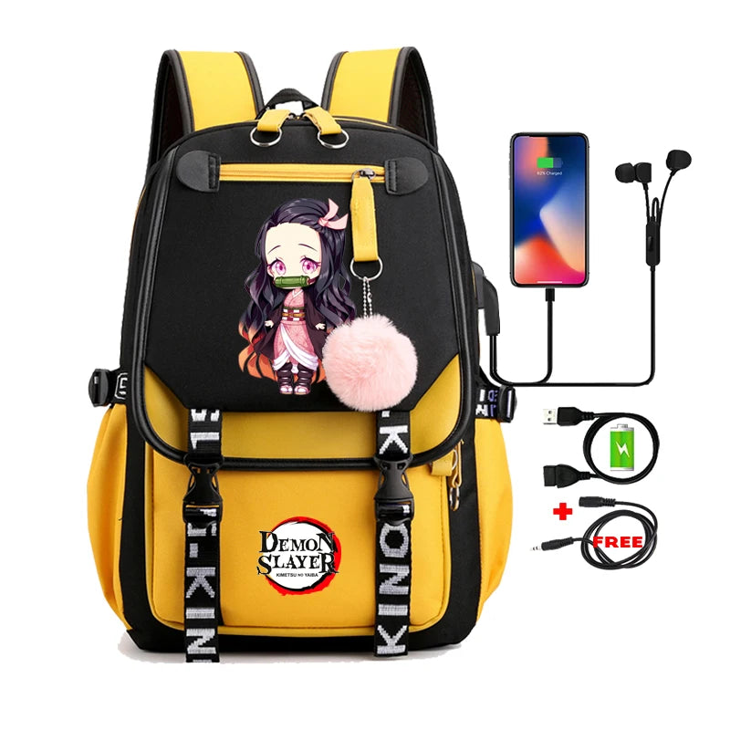 Anime Adults Large Capacity Backpack Bags Demon Slayer Nezuko Kawaii Cartoon School Bag forManga To Travel Daily Girls Bookbags ShopOnlyDeal