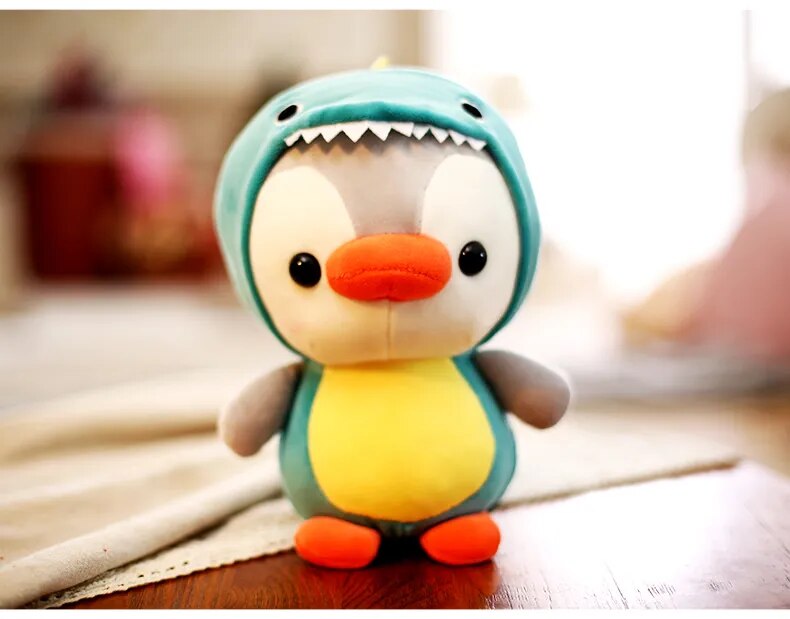 Cute Plush Toy Penguin Transforms into Dinosaur, Frog, Unicorn, and Bee – A Fun Stuffed Doll Cartoon Animal Ideal for Kids' Birthday and Christmas Gifts ShopOnlyDeal