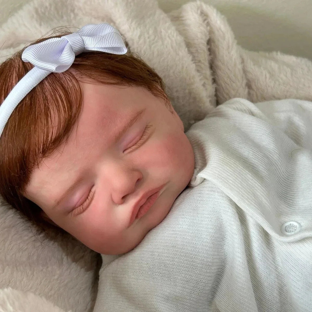 48cm Reborn Baby Doll Rosalie with Rooted Hair Eyelashes Newborn Sleeping Baby Girl Handmade Art Doll Muñecas Bebes Para Niñas ShopOnlyDeal