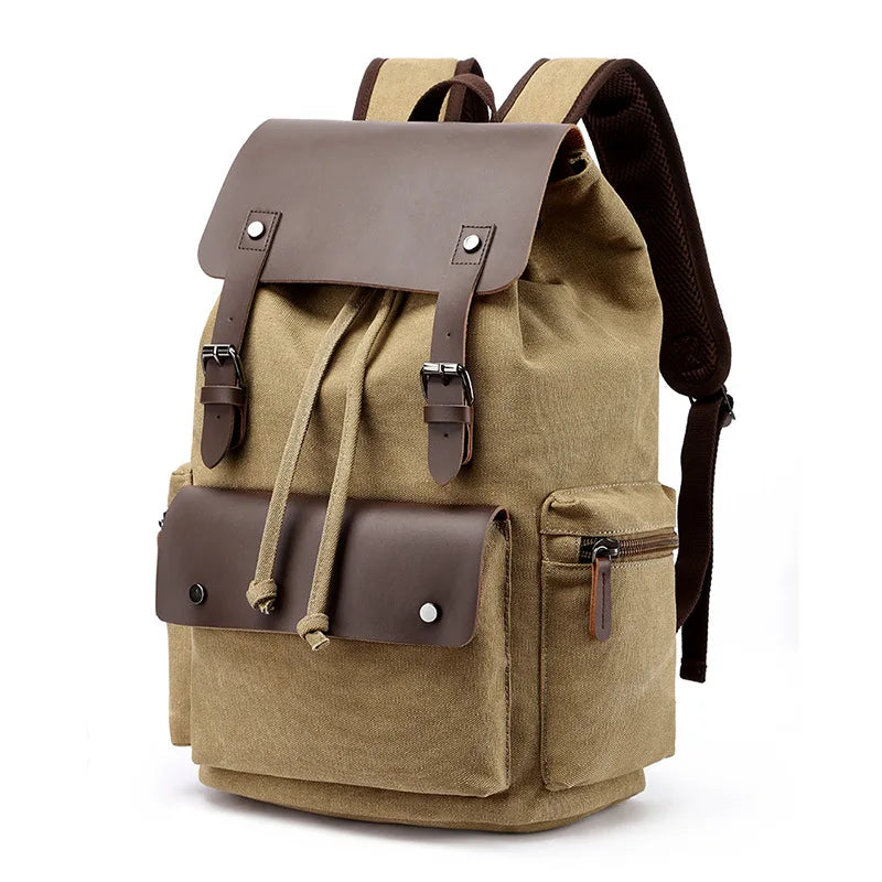 Men's Vintage Canvas Backpack | Large Capacity School Bag and Travel Laptop Backpack | Durable and Stylish Men's Bag for All Occasions ShopOnlyDeal