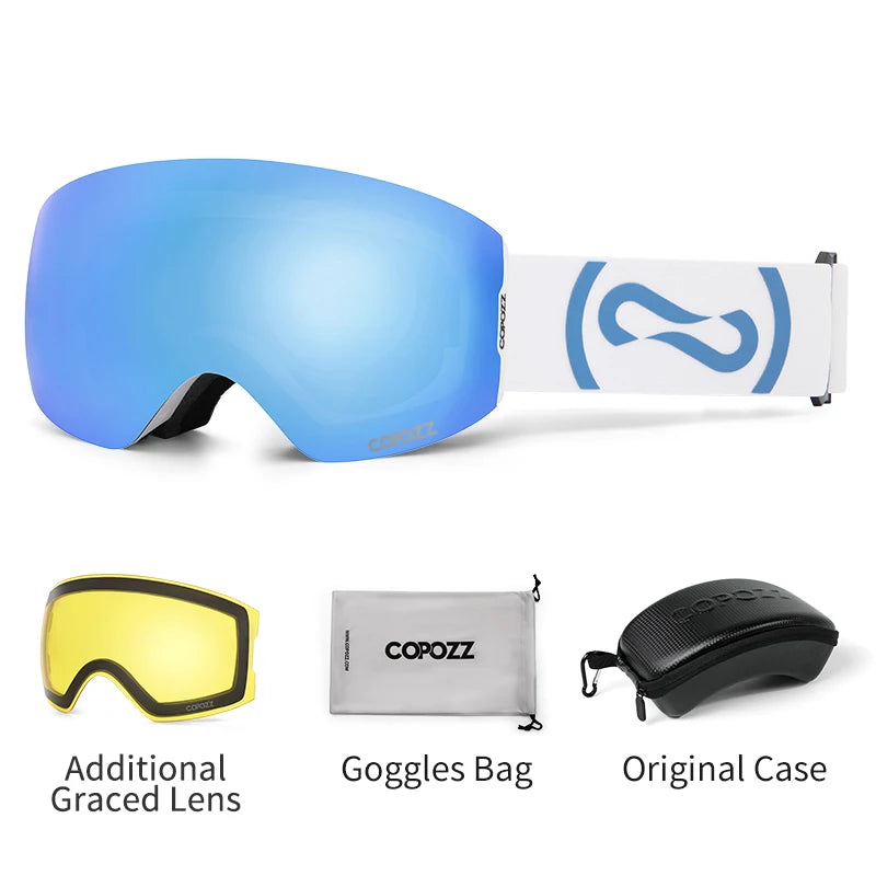 Magnetic Professional Ski Goggles UV400 Protection Anti-Fog Ski Glasses For Men Women Quick-Change Lens Snowboard Goggles ShopOnlyDeal