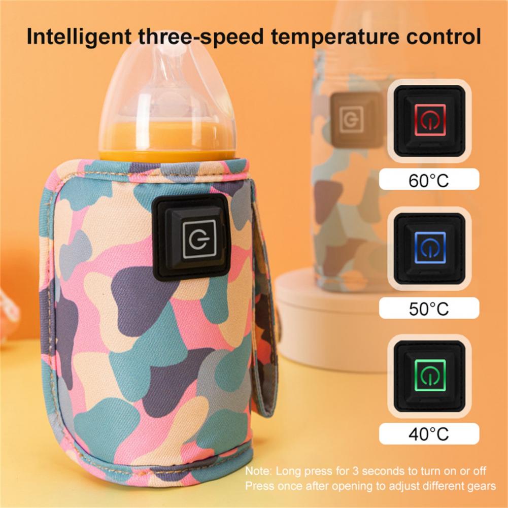 USB Milk Water Warmer Travel Stroller Insulated Bag Baby Nursing Bottle Heater Safe Kids Supplies for Outdoor Winter ShopOnlyDeal