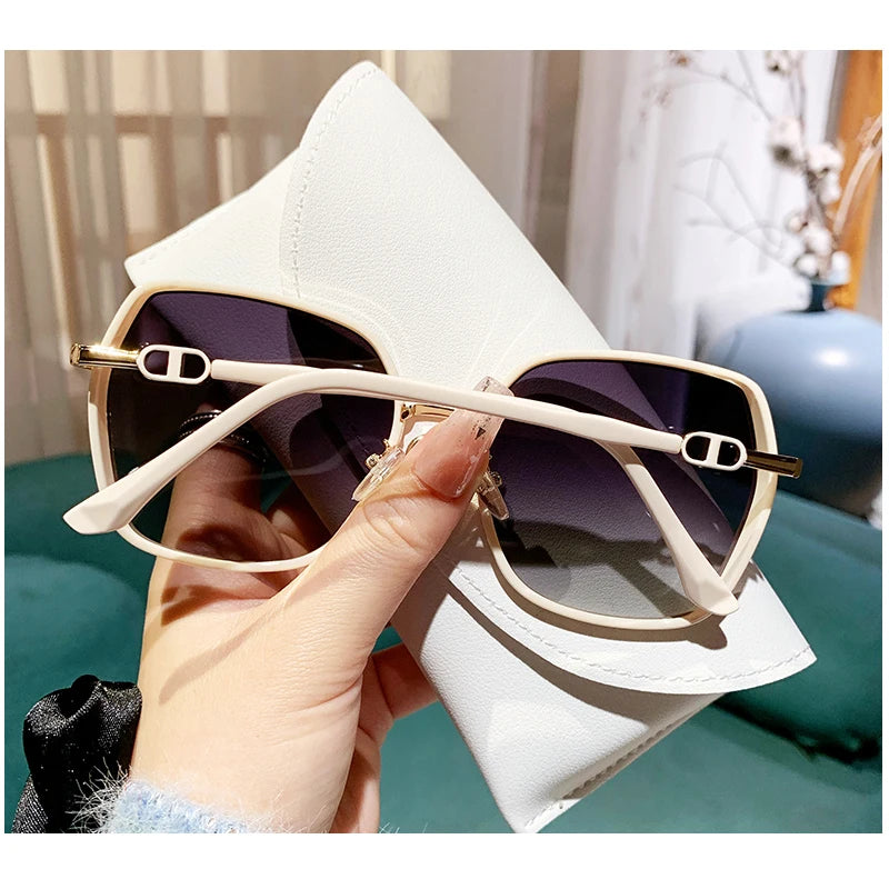 New Fashion Polarized Sunglasses Women UV400 Gradient Lens Sun Glasses Oversized Retro Square Luxury Brand Oculus ShopOnlyDeal