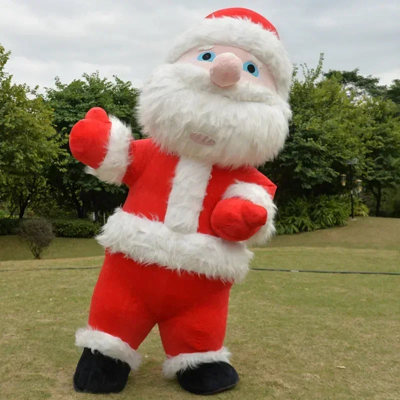 Inflatable Santa Claus Christmas Costume Party Event Wedding Promotion Adult Role Play Halloween Mascot without  battery ShopOnlyDeal