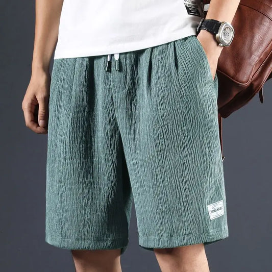 Summer Essentials Men Quick Dry Breathable Beach Shorts Elastic Waist Pockets Loose Casual Solid Fashion Sport Ice Short Pants ShopOnlyDeal