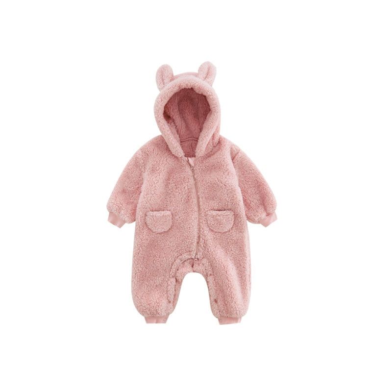 0-2Y Newborn Baby Rompers Spring Autumn Warm Fleece Baby Boys Costume Baby Girls Clothing Animal Overall Baby Outwear Jumpsuits ShopOnlyDeal