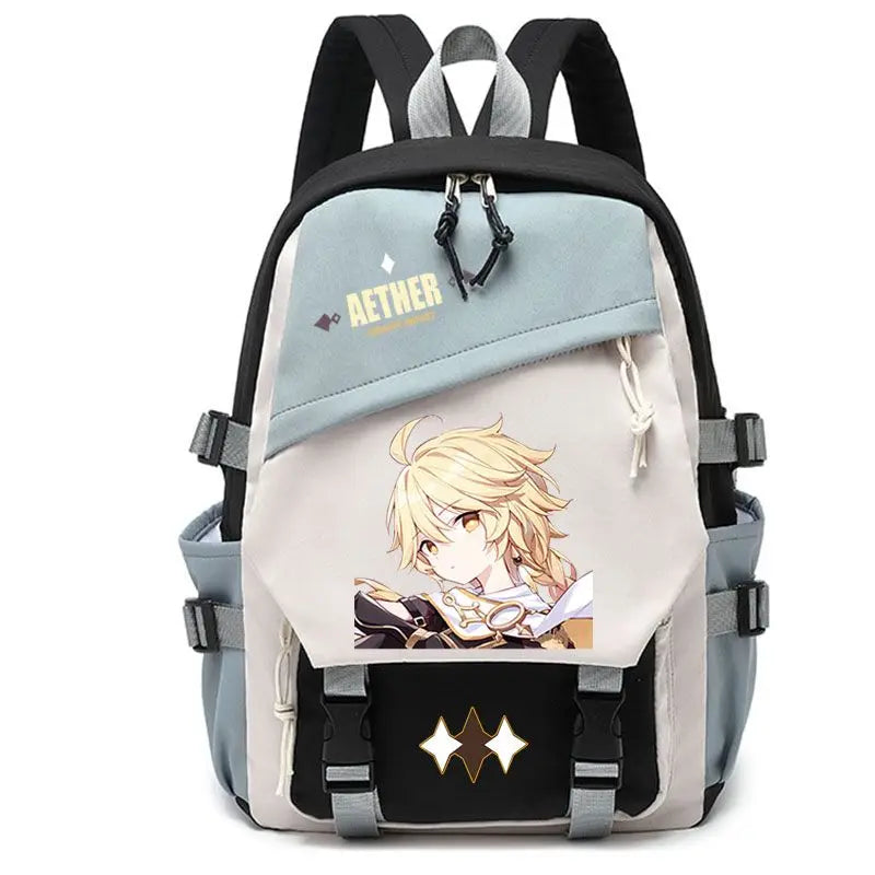 Genshin Impact Anime Cosplay Students School Bag Backpack Beelzebul Ayaka Xiao Bookbag Travel Rucksack Outdoor Boys Girls Gifts ShopOnlyDeal