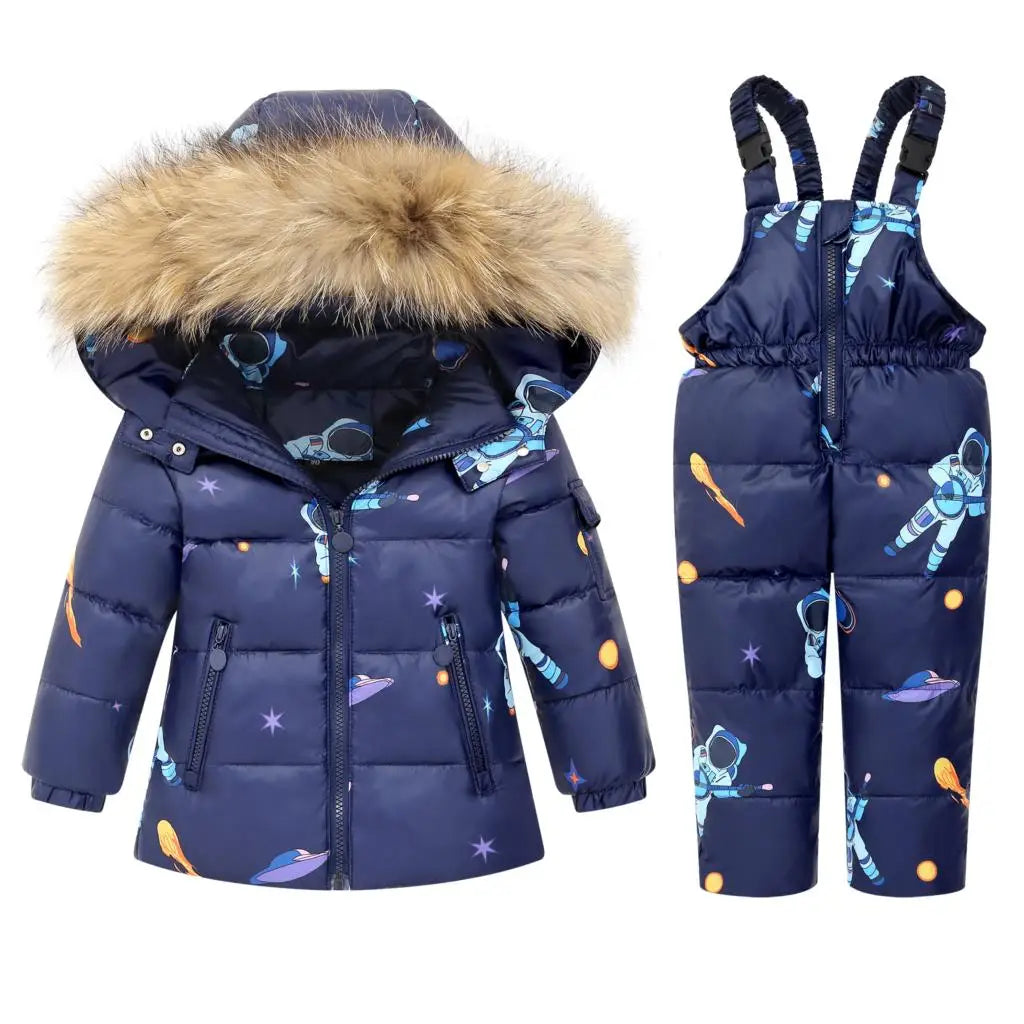 2024 Winter Children Clothing Set -30 Degree Down Jacket For Girls Baby Boy Jumpsuit Kids Overalls Boys Outerwear Coat ShopOnlyDeal