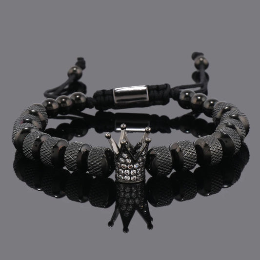 Luxury Crown Charms Stainless Steel Beads Man Bracelet Women Hand Jewelry Father's, Valentine's Day Gift ShopOnlyDeal