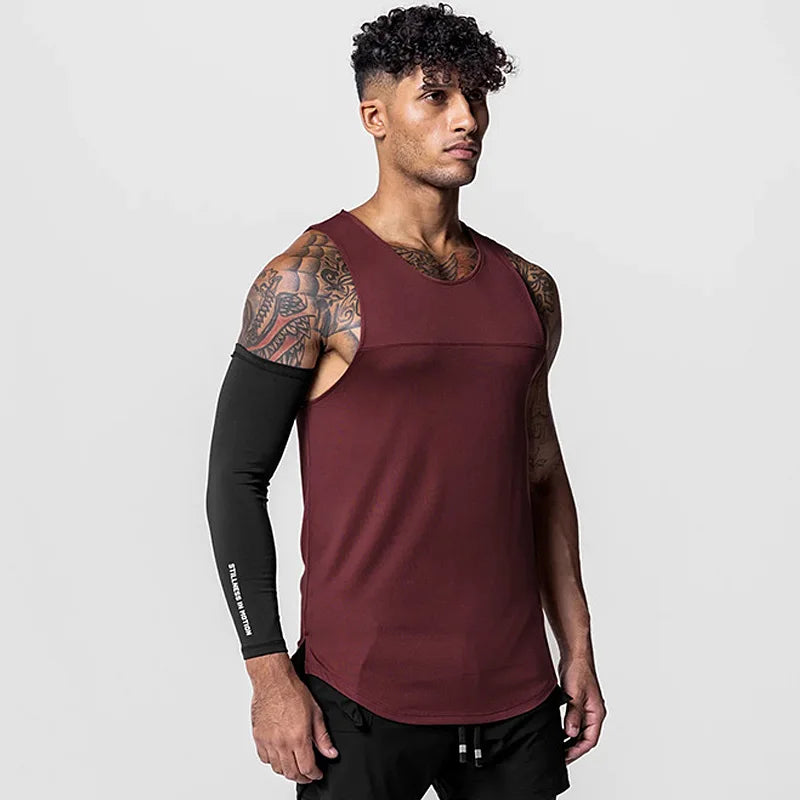 Men's Summer Quick Dry Workout Tank Top | Sleeveless Sportswear Shirt | Stringer Gym Clothing | Bodybuilding Singlets | Fitness Vest ShopOnlyDeal