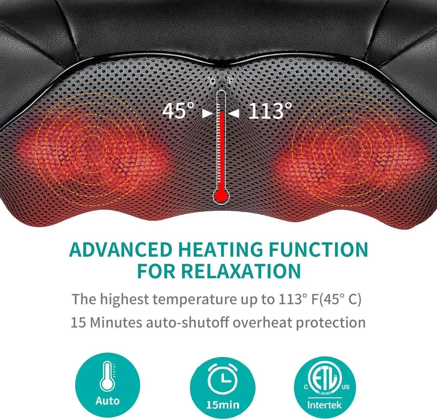 Wireless Shiatsu Neck And Back Massager Neck And Shoulder Kneading Massage Shawl Neck Cervical Relaxing Trapezius Massager ShopOnlyDeal