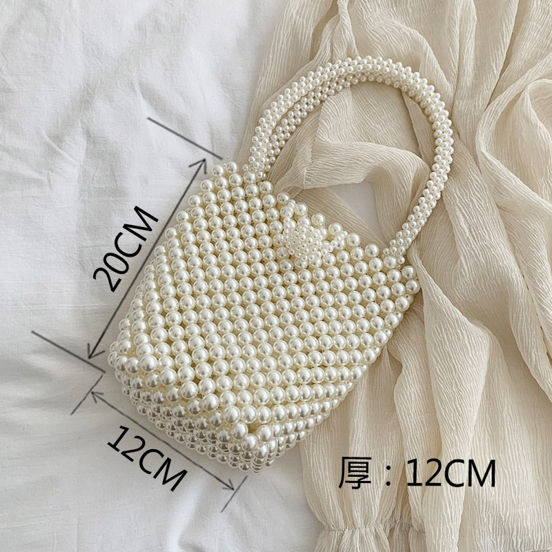 Mini Pearl Bag Handmade Vintage EVA Beaded Fashion Banquet Party Shoulder Bag Female 2019 Wedding Bags Luxury Women's Coin Purse ShopOnlyDeal
