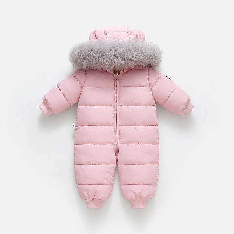 -30 Winter Snowsuit Baby plus velvet Down Jacket Infant Clothes little Girls clothing Boy Climbing Kids Jumpsuit toddler romper ShopOnlyDeal