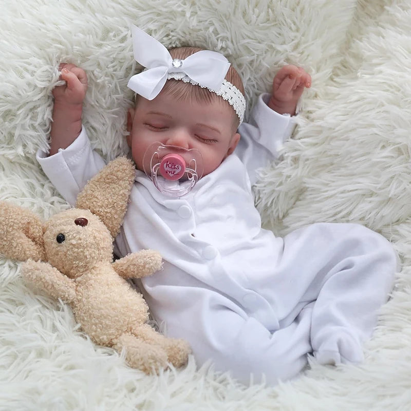 48CM Reborn Baby Doll Rosalie Handmade Genesis Paint 3D Skin with Details Veins Sleeping Baby Girl Doll muñeca reborn bebe ShopOnlyDeal